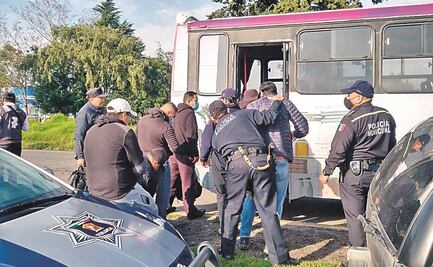 Operativos en Toluca, luego de quema de autobuses