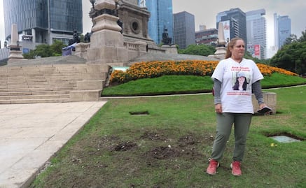 Retiran del Ángel antimonumento por desaparecidos a un día de su instalación; cinco personas se lo llevaron, denuncian
