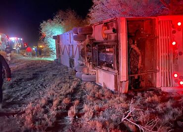 Mueren 6 personas en accidente de autobús en la carretera Matehuala-Saltillo
