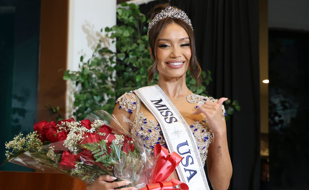 Savannah Gankiewicz posa tras ser coronada como Miss Estados Unidos. Foto: AP