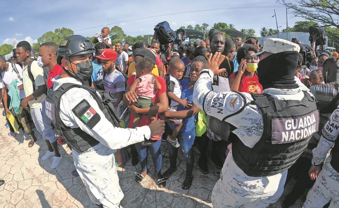 Migrantes de distintas nacionalidades se quejaron de que los haitianos no respetaban a nadie y agredían hasta a la Guardia Nacional. Foto: María de Jesús Peters. EL UNIVERSAL