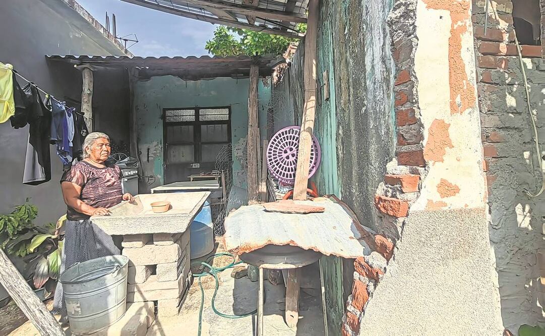 Damnificados del sismo del 7 de septiembre de 2017 han tratado de edificar sus viviendas con los pocos recursos económicos que tienen. Foto: Roselia Chaca/ EL UNIVERSAL