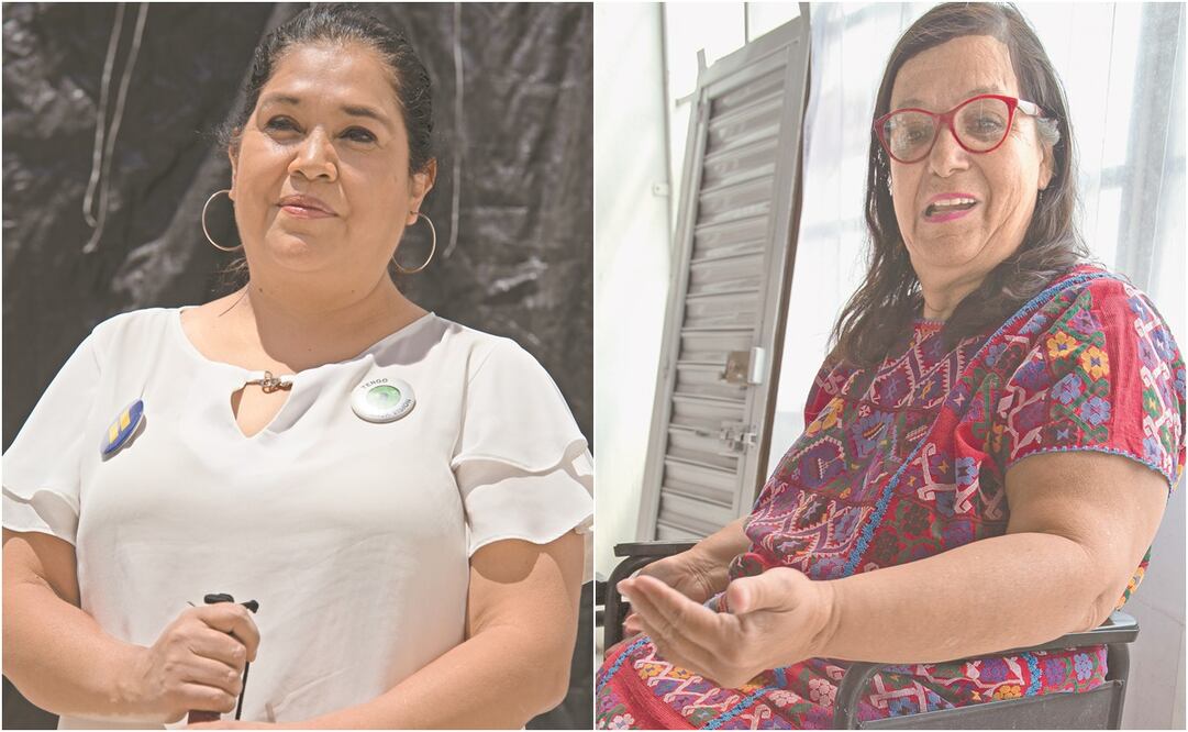 Rebeca Jiménez y Ana Yolanda López integran la misma fórmu-la (suplente y candidata) a una diputación federal por el PT. Foto: Demián Chávez. EL UNIVERSAL