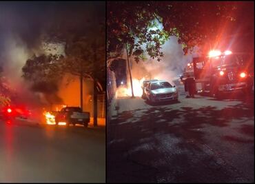 Queman 3 autos frente a oficinas de la Secretaría de Seguridad en Villahermosa, Tabasco