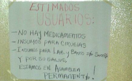 Por falta de insumos, se van a paro en hospital de Tlalnepantla