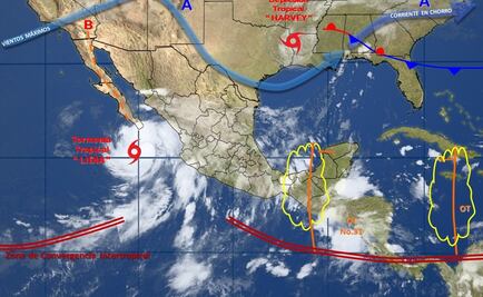 Pronostican tormentas intensas en 12 estados por “Lidia”