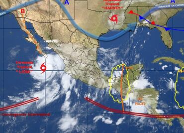 Pronostican tormentas intensas en 12 estados por “Lidia”
