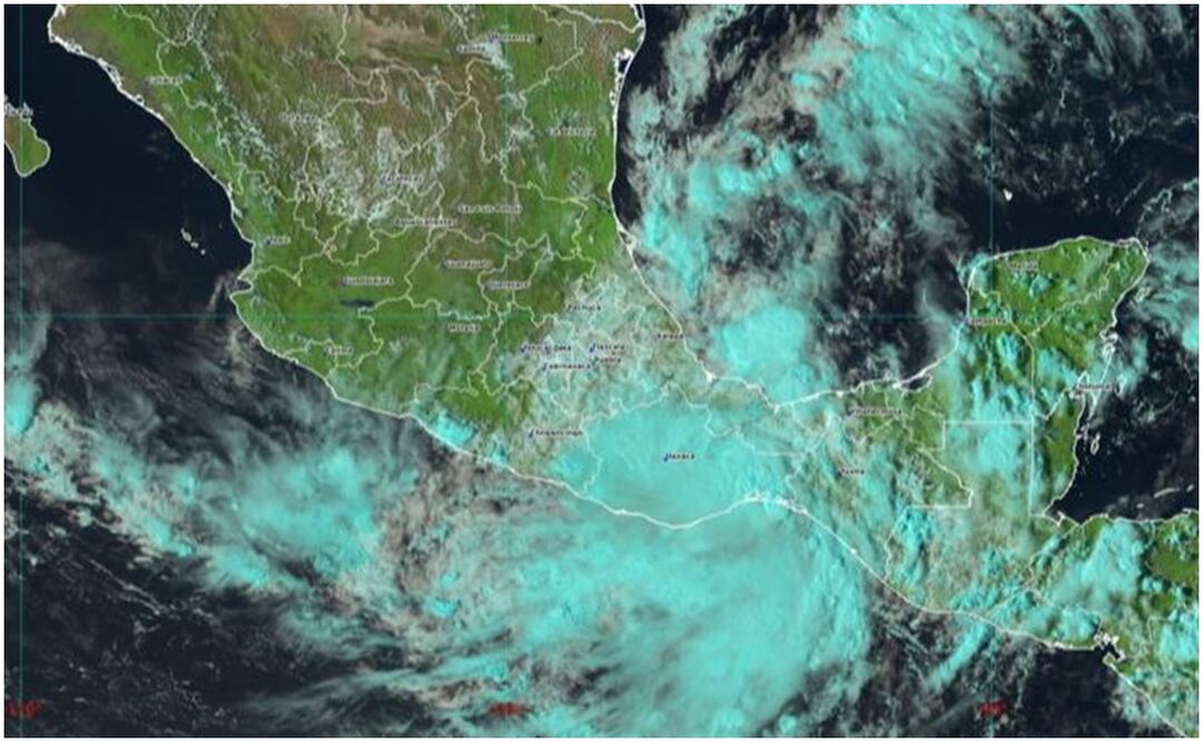 Se degrada depresión tropical Once-E y cambia de dirección (03/10/2024). Foto: Especial