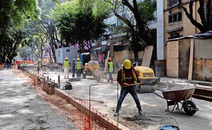 Avanzan obras de semipeatonalización en la calle Amberes