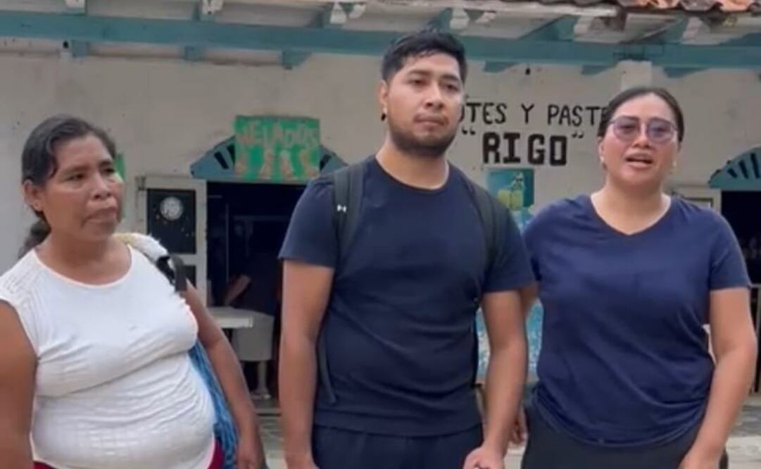 Profesoras caminan 4 horas por veredas de la huasteca veracruzana para ser rescatadas vía aérea (13/10/2025). Foto: Especial
