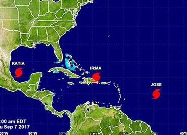 Lo que debes saber de los tres huracanes que azotan el Atlántico
