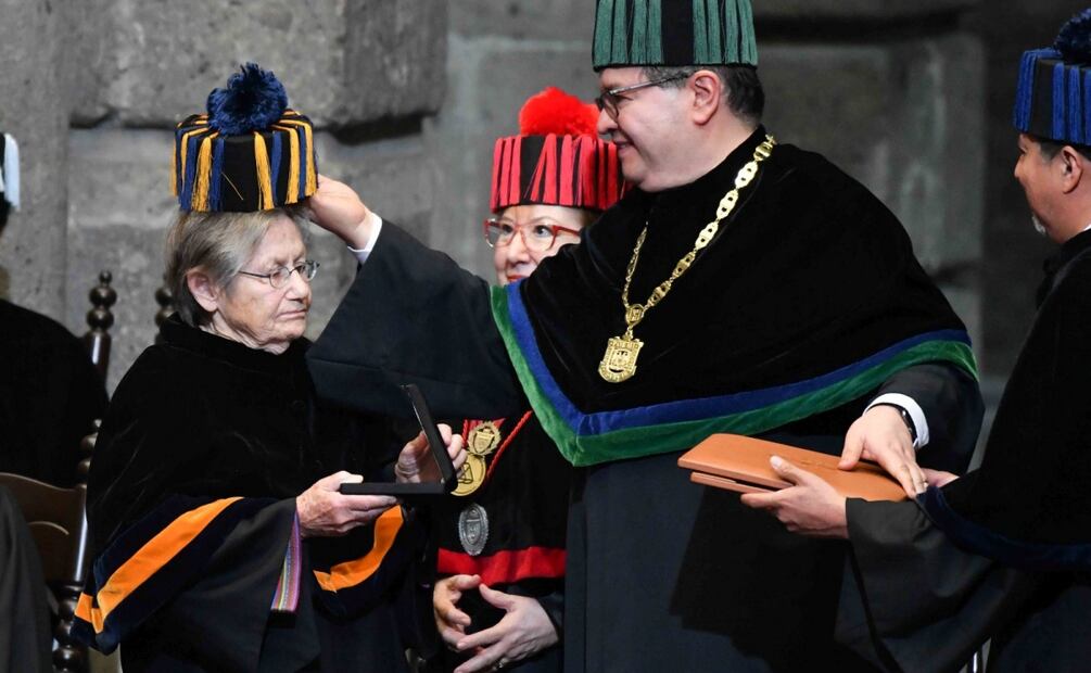 UNAM entrega honoris causa a Una Canger, lingüista experta en lenguas mayas (18/11/2025). Foto: Mario Jasso / cuartoscuro