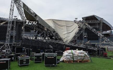 VIDEO: Suspenden festival de música por colapso de escenario en estadio Yaquis de Cajeme