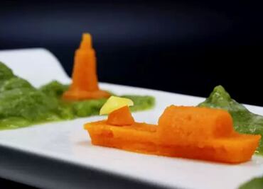 Comida impresa en 3D con puré para avanzar en la gastronomía digital
