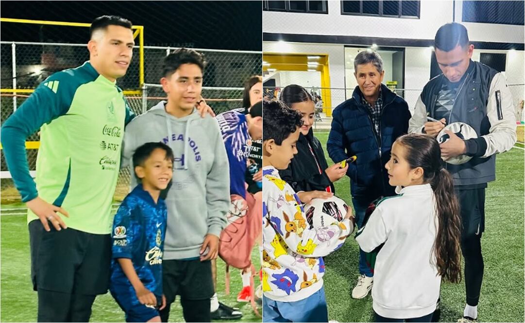 FOTO: ESPECIAL - Luis Malagón, arquero del América comparte su conocimiento a niños