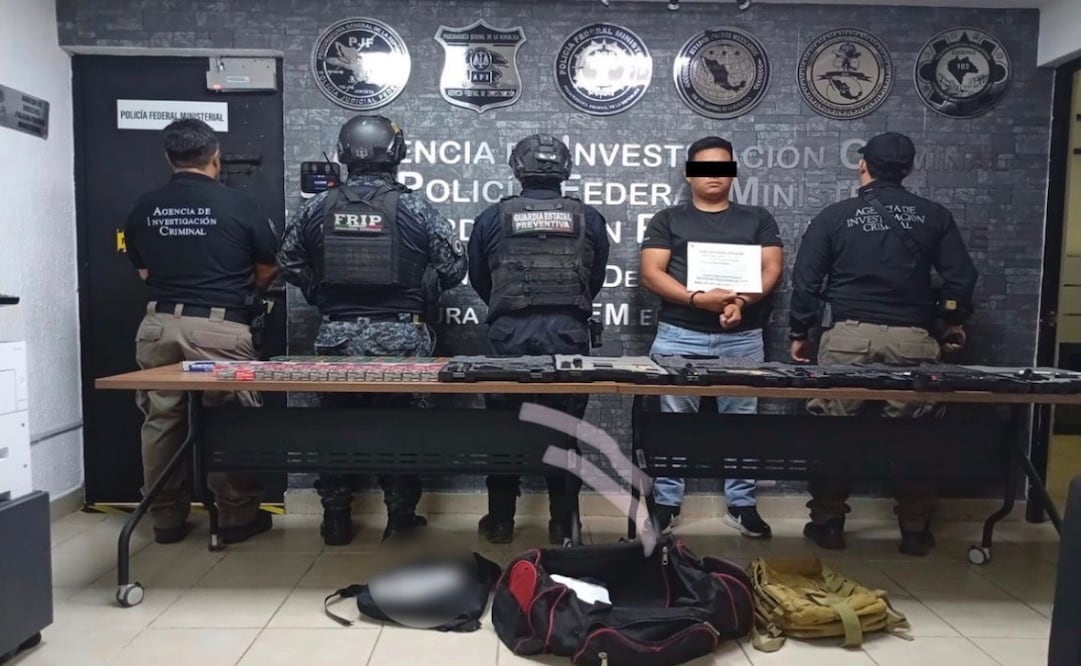 Detienen a hombre con arsenal en Chiapas. Foto: Especial