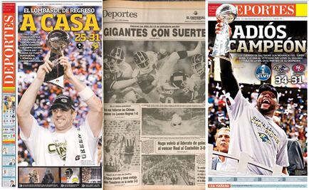 Los mejores Super Bowls de la historia, en las portadas de El Universal