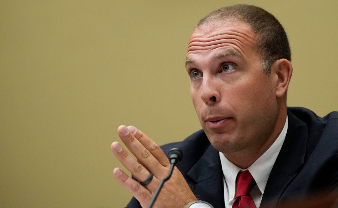 David Grusch, exfuncionario de inteligencia de la Fuerza Aérea estadounidense. Foto: Vía AFP