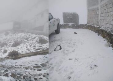 Cae aguanieve en Veracruz; cierran Parque Nacional del Cofre de Perote