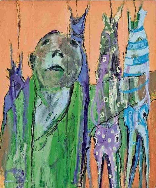 Massiel evoca recuerdos de su infancia en Acapulco, así como personajes cabizbajos. Foto: Héctor Massiel