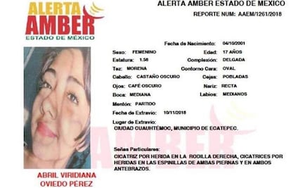 Buscan a Abril, chica de 17 años desaparecida en Ecatepec