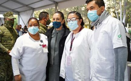 Sheinbaum da negativo a prueba Covid-19 tras reunión con AMLO