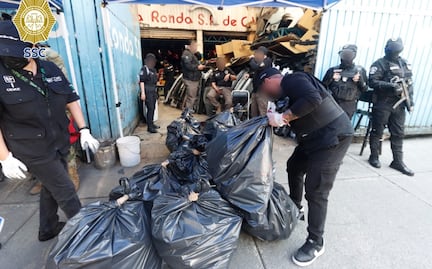 Aseguran 230 toneladas de autopartes robadas en alcaldía Cuauhtémoc; tres locales fueron clausurados