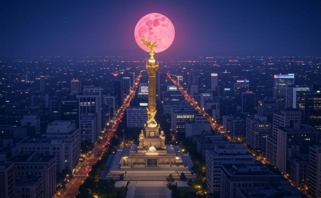 Los mejores consejos para ver la luna llena de abril. Foto: Realizada con IA