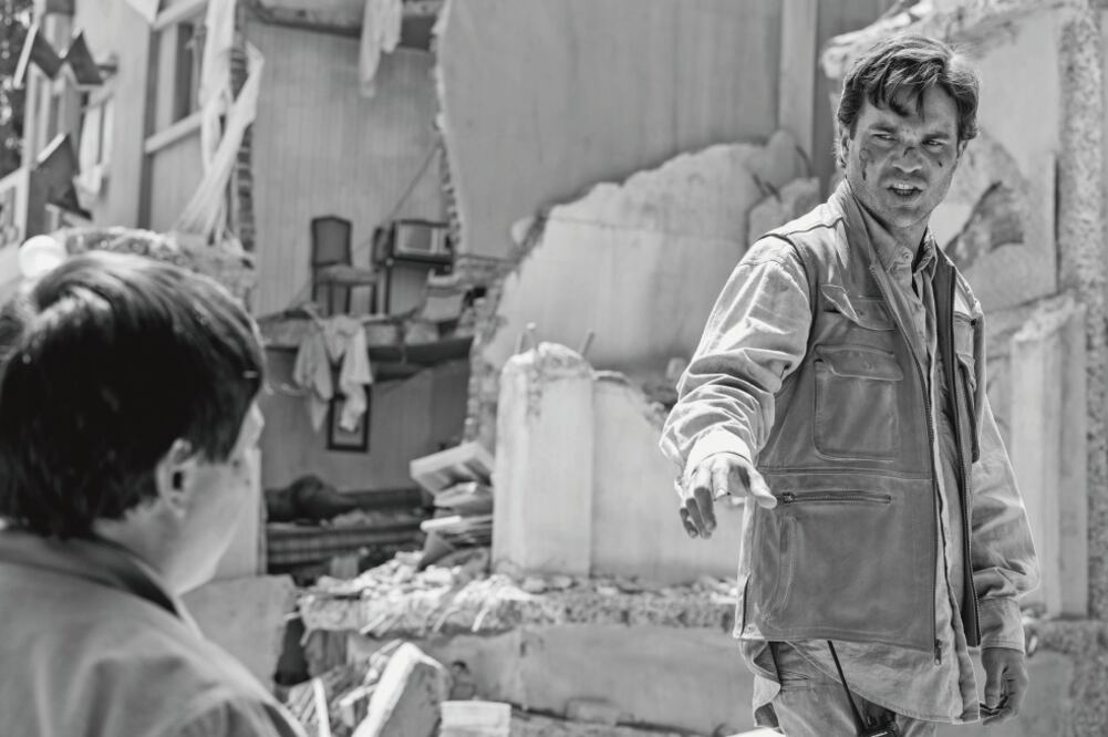 Becker en el set que requirió de dos héctareas para su construcción. Foto: VIDEOCINE