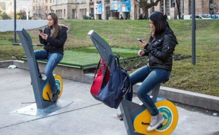 Proponen bicicletas fijas para cargar los celulares