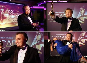 El doble de DiCaprio en Rusia también festejó
