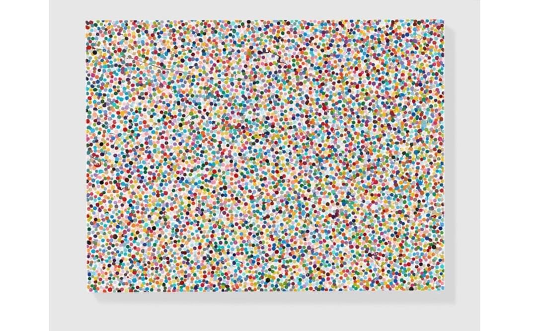 La nueva producción de Damien Hirst está basada en sus famosos puntos multicolores. Foto: Twitter / Houghton Hall