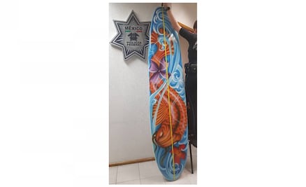 Policía Federal detecta en el AICM una tabla de surf rellena de metanfetamina