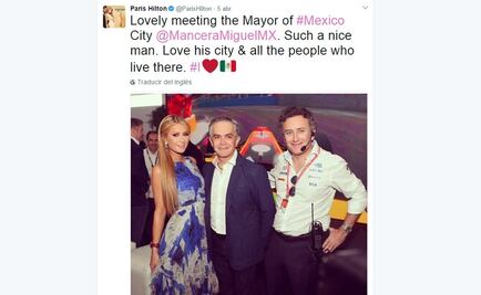 Paris Hilton comparte foto junto a Mancera