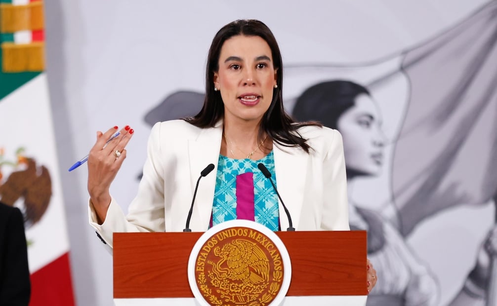 Josefina Rodríguez Zamora, secretaria de Turismo (Sectur), en la conferencia matutina del 11 de diciembre de 2025. Foto: Diego Simón/EL UNIVERSAL