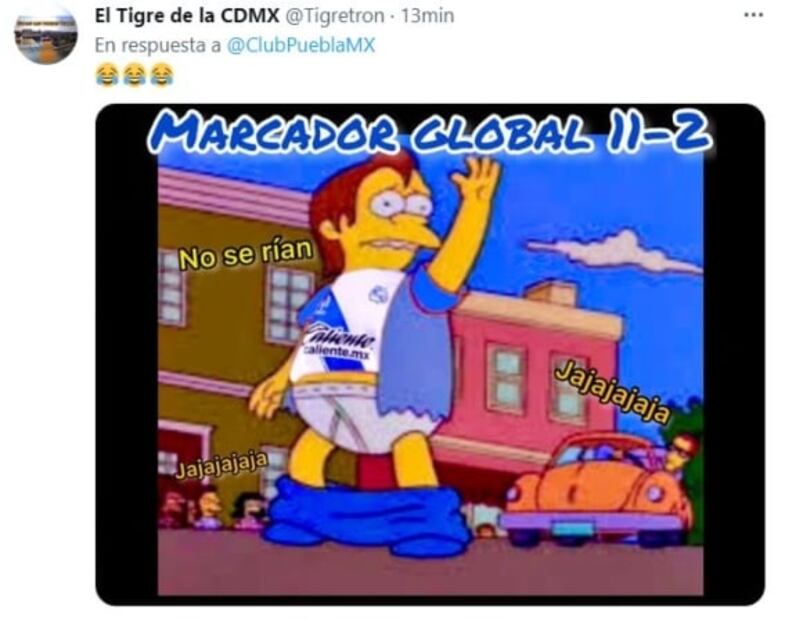 Los memes humillan al Puebla tras ser goleados 11-2 por el América