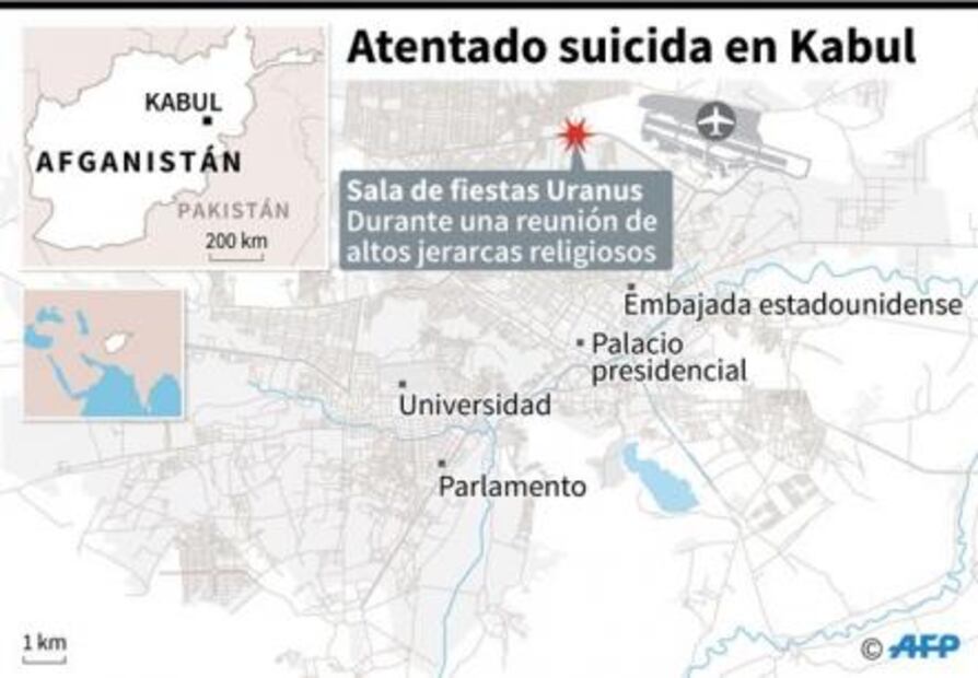 Reportan 50 muertos y más de 80 heridos tras ataque suicida en Kabul