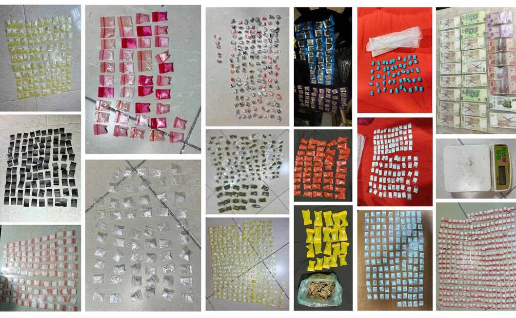 Les aseguran más de mil dosis de droga
Foto: Especial.