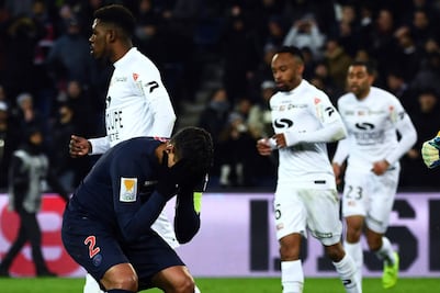 El PSG, eliminado en Copa por el Guingamp