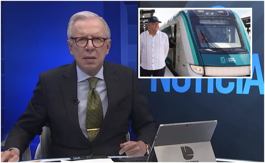 López Dóriga y Tren Maya. Foto: Captura de pantalla