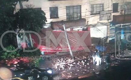 Tormenta en CDMX causa derrumbe en inmueble
