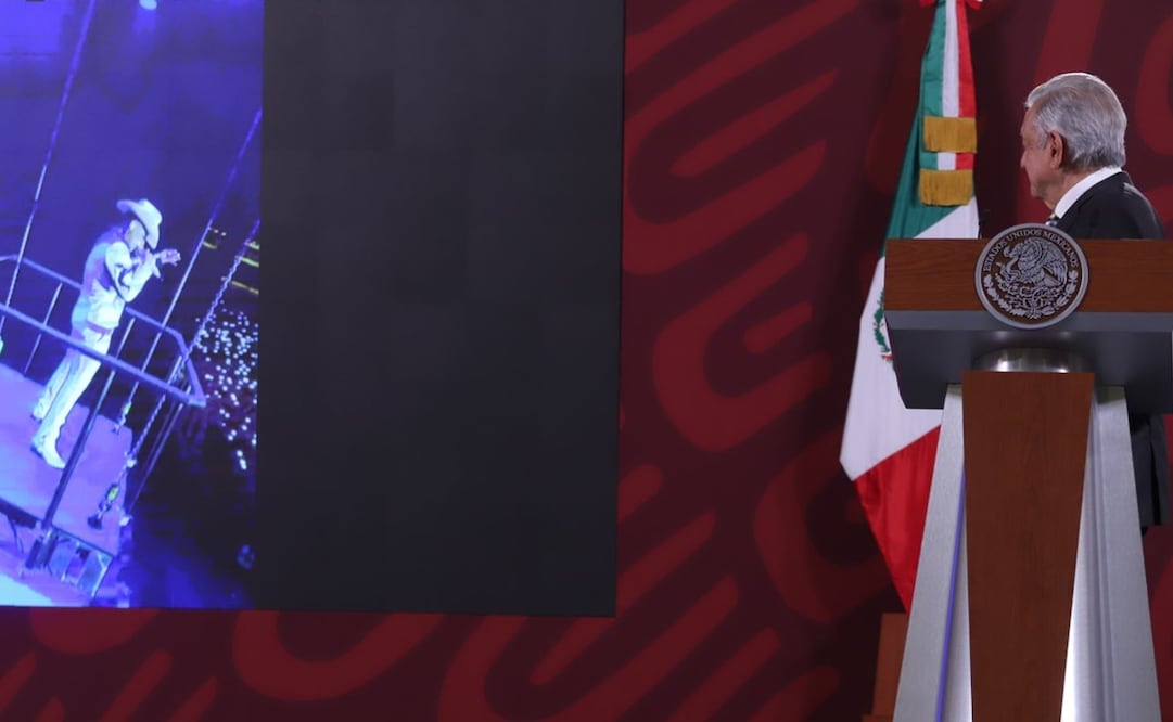 En la mañanera se volvió a escuchar "Ya Supérame". Foto: Berenice Fregoso / EL UNIVERSAL