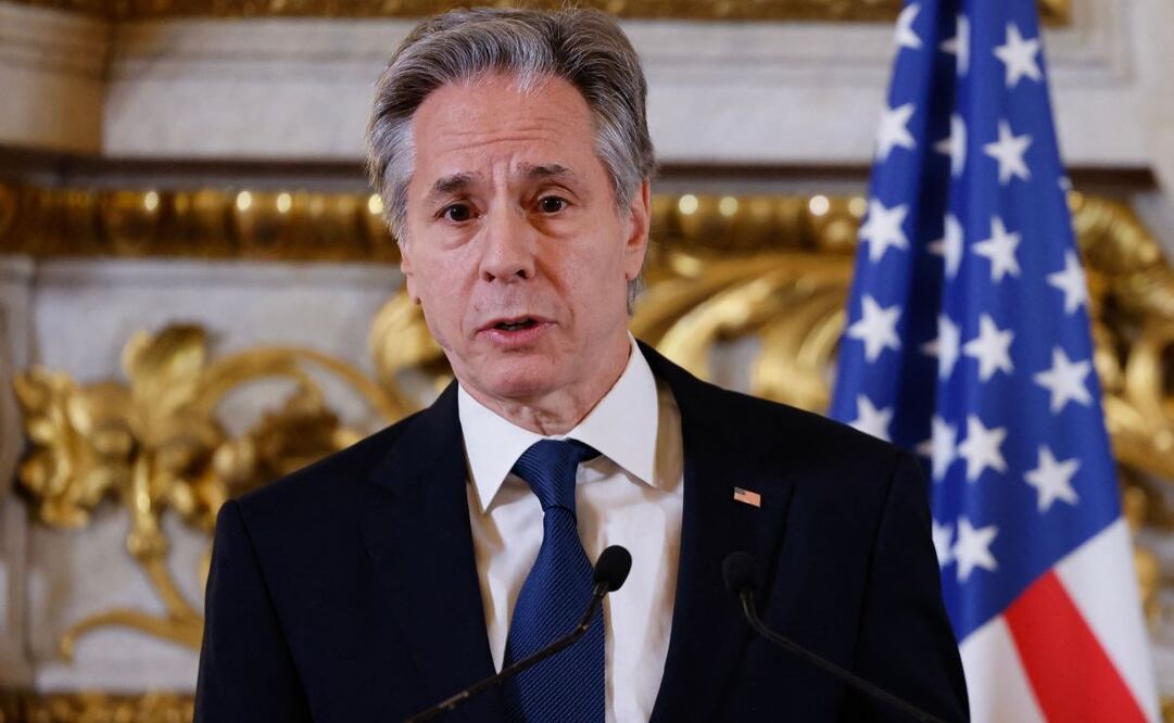 El Secretario de Estado de los Estados Unidos, Antony Blinken, pronuncia un discurso después de reunirse con el Ministro francés para Europa y de Asuntos Exteriores en el Quai d'Orsay de París, el 8 de enero de 2025. El Secretario de Estado saliente de los Estados Unidos, Antony Blinken, inició el 8 de enero de 2025 una visita a París, donde recibirá el más alto honor de Francia y buscará una mayor coordinación en el turbulento Oriente Medio. Foto: AFP