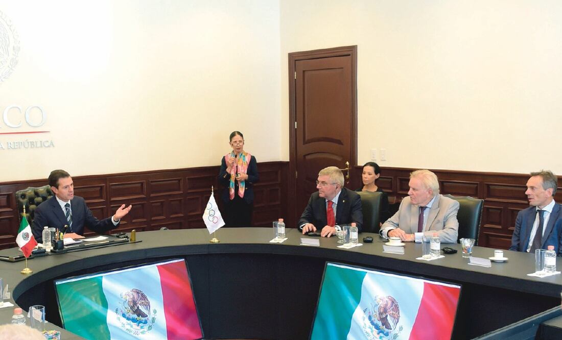 El encuentro con el titular del Comité Olímpico Internacional fue privado. (PRESIDENCIA)