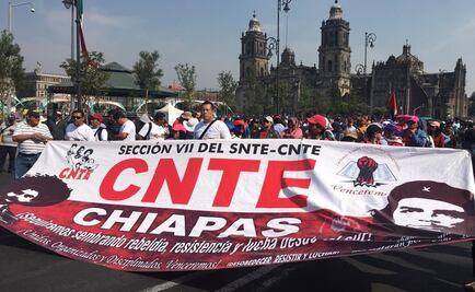 Marchan maestros de la CNTE hacia San Lázaro; piden abrogación de Reforma Educativa