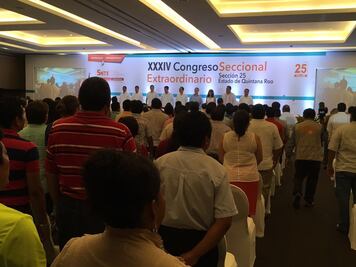 Inicia congreso extraordinario del SNTE en Q. Roo