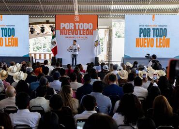 Samuel García presenta su primer informe regional al sur de NL; destaca avances en infraestructura y proyectos
