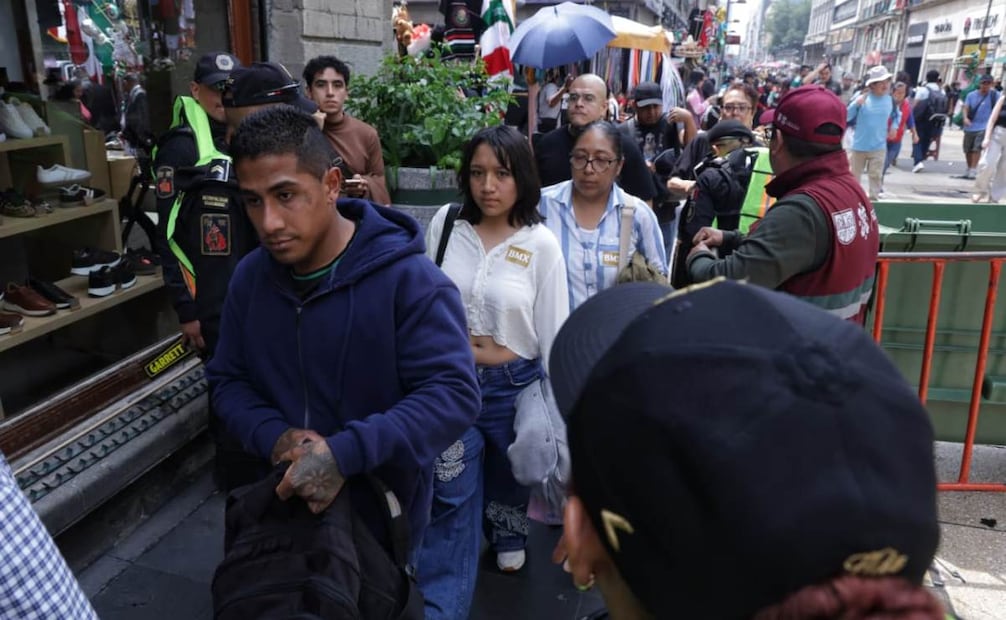 Aspectos del Zócalo de la Ciudad de México, antes de la ceremonia del Grito de Independencia. Foto: Fernanda Rojas / EL UNIVERSAL