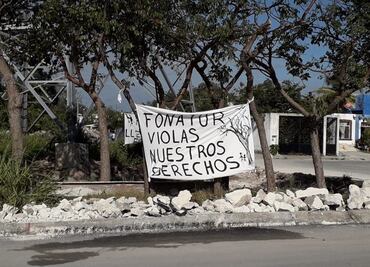 Protestan en Puerto Morelos por obras complementarias del Tren Maya