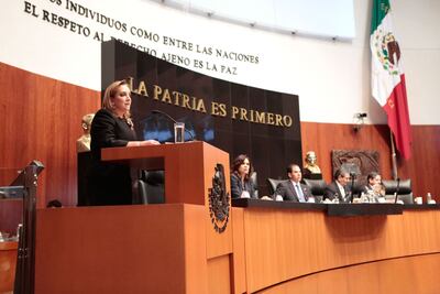 Oposición en Senado cuestiona a Ruiz Massieu visita de Trump